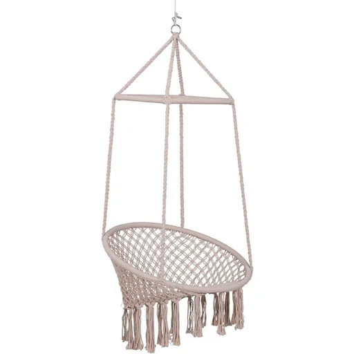 "Hanging chair in vintage style beige image"