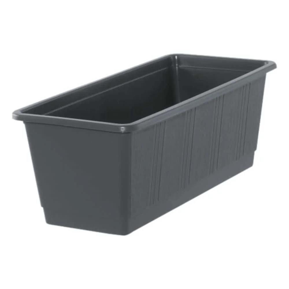"Skrzynka Balkonowa Antracyt 50 cm - Doniczka na Kwiaty z Tworzywa Sztucznego image"