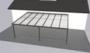 Patio roof Premium, anthracite, 7120 x 5060 mm - Klima blue