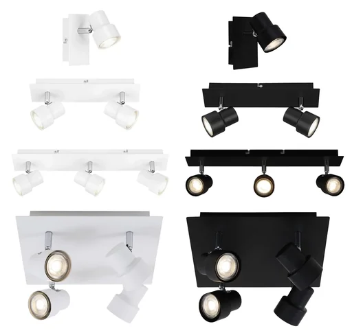 "LED ceiling light, 1380 lumens, 15 watts, GU10, black image"