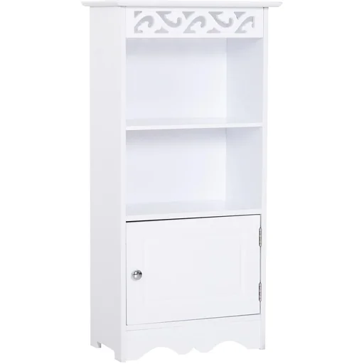 "Bathroom cabinet, laundry cabinet, kitchen cabinet, storage cabinet, MDF white, 40 x 23 x 80 cm image"