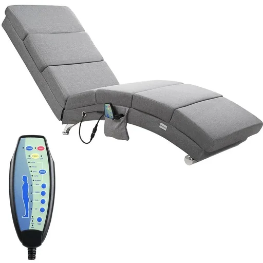 "Relaxing lounger - grey with massage and heating function image"