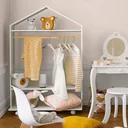 Clothes rack on wheels - 120 x 80.5 x 36 cm - White