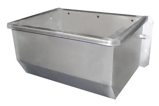 "Trough drinker made of stainless steel, 50 cm with float valve image"