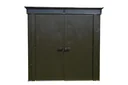 Metal tool shed with pent roof, onyx black, 208 x 130 x 201 cm