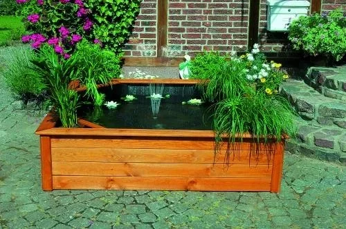 "Raised pond with 4 side planting zones image"