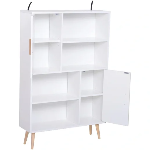 "Standing shelf with 8 compartments white image"