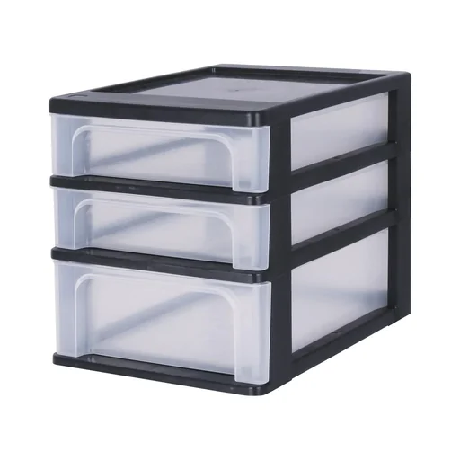 "Drawer container, DIN A4, 2 flat + 1 high drawers image"