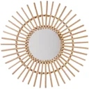 Round mirror - 58 cm - brown/rattan