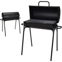 BBQ charcoal grill - grill area 60 x 30 cm - stainless steel