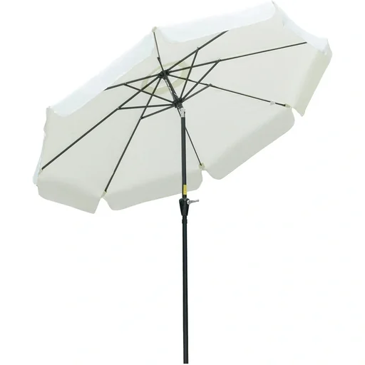 "Parasol Ø2.66 m UV protection 50+ Garden Parasol 8 Ribs Adjustable Beige image"