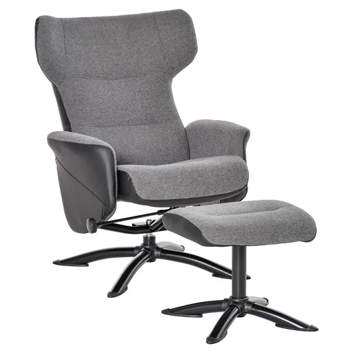 "Recliner chair, TV chair, relaxation chair, recliner chair, leather chair, lounge chair, 360° rotatable with footrest and couch ve image"