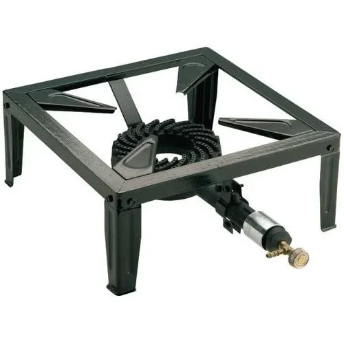 "Cast iron 1 burner camping gas stove 7.5 KW 37cm 4 feet image"