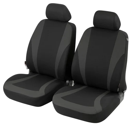 "Car seat cover Mendoza anthracite grey for front seats image"