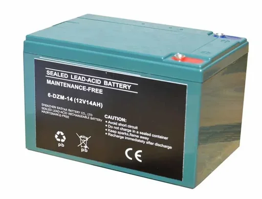 "Battery 6-DZM-14, 12 Volt 14 Ah suitable for electric vehicles image"