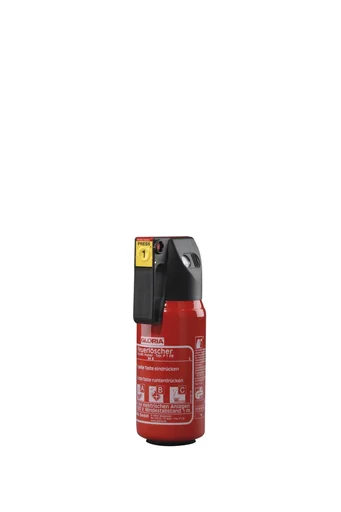 "Fire extinguisher P1 DB Comfort, car, 1 kg powder extinguisher, 8A, 34B,C, pressure gauge, frost-proof image"