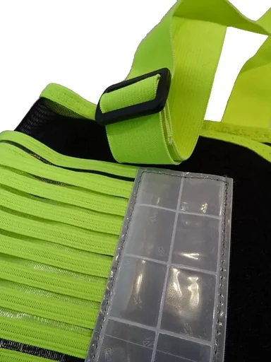 "Elastic back support belt neon yellow image"