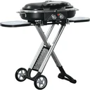 BBQ Grill with 2 Burners - Aluminum - Black/Silver - 100 x 41.6 x 82.5 cm