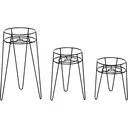 Flower stand set of 3 made of metal plant stand set flower stool flower pot holder plant stool for flower pot up to Ø16