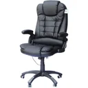 Massage executive chair gaming chair with heat function rotatable black