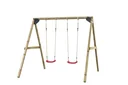 §double swing Lucy squared timber for wall mounting or play towers