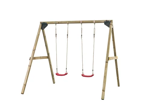 "§double swing Lucy squared timber for wall mounting or play towers image"