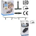 Christmas lights - Connectable - 200 LEDs - 6 meters - Warm white + INCL. adapter with 10 meter cable length