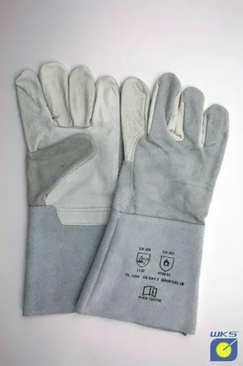 "Full-leather welding glove image"