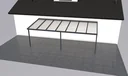 Patio roof Premium, anthracite, 7120 x 3060 mm - Polycarbonate multi-wall sheets 16 mm, bronze