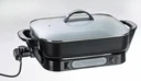 Ceramic multi-buffet pan, 1500 watts, with glass lid