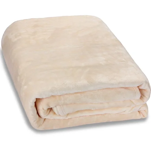 "Microfiber blanket 240x220cm - beige image"