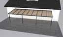 Patio roof Premium, anthracite, 9135 x 3060 mm - Polycarbonate multi-wall sheets 16 mm, bronze
