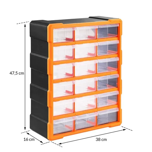 "Small parts organizer - 18 compartments image"