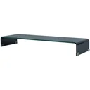TV cabinet/monitor stand black 100x30x13 cm glass