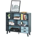 Bookcase with 2 drawers, blue