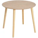 Side table, coffee table, living room table, round, made of natural pine ?58.5 x 41.5 cm