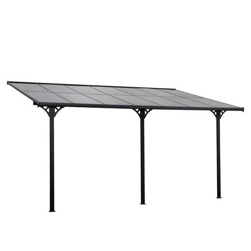 "Pergola Pavilion 4 x 3 m Garden Pavilion Canopy Tent 225-270 cm Height Adjustable Sun Protection Patio Roof Extension image"
