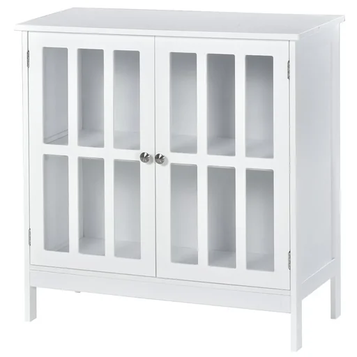 "Kitchen cabinet display cabinet with 2 doors bathroom cabinet MDF acrylic image"