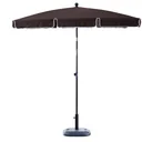 Parasol garden umbrella foldable coffee brown