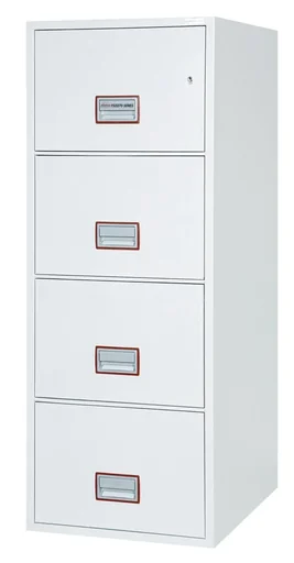 "World Class Vertical Fire File filing cabinet with 4 drawers and key lock image"