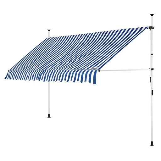 "Clamp awning blue/white 400cm image"
