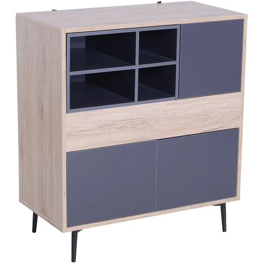 "Multi-purpose cabinet chest of drawers sideboard console hallway extendable storage compartment 78 x 39 x 87.2 cm image"