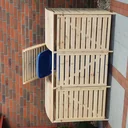 Garbage can box "Vario III" for 3 tons, natural