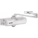 Silent door closer - Door closer for interiors - up to 65 kg - Silver
