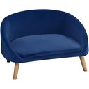 Pawhut dog sofa with cuddly fabric cover blue