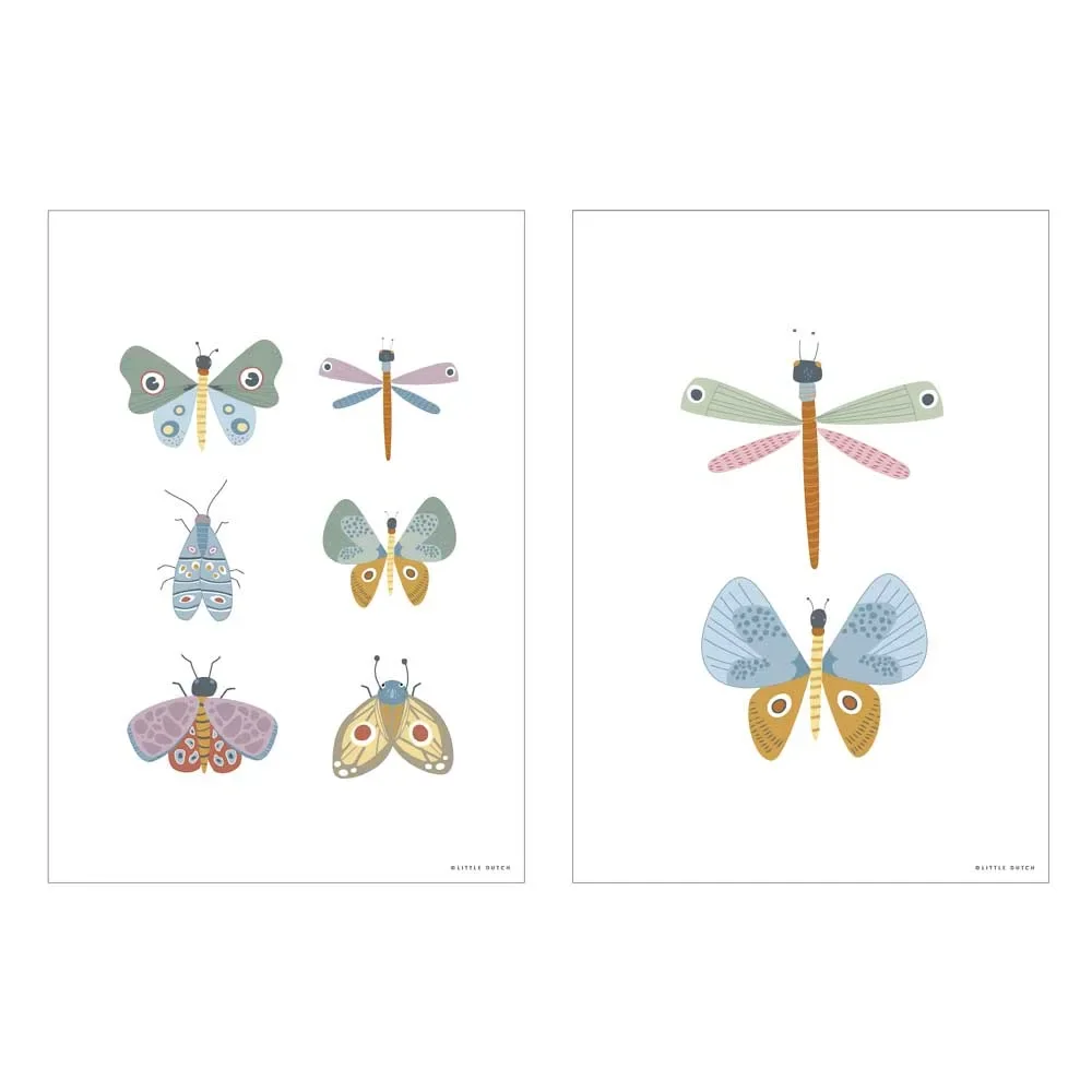 "Little Dutch plakat butterflies & co "Spring Flowers" dwustronny image"