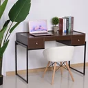 Desk computer table office table laptop table work table 3 x drawer adjustable storage box