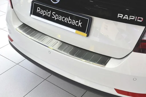 "Loading sill protection Skoda RAPID SPACEBACK / stainless steel, built from 2012-2015, FL 2015> image"
