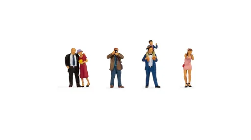 "Wedding guests, 4 figures, H0 gauge image"