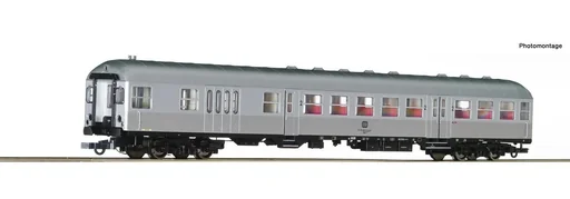 "2nd class local control car with luggage compartment “Silberling”, type BDnf 738 of the Deutsche Bundesbahn. image"